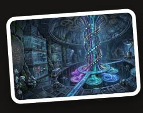 Rare Kid Drop 01 official sticker: neon spiral in a hidden underground vault